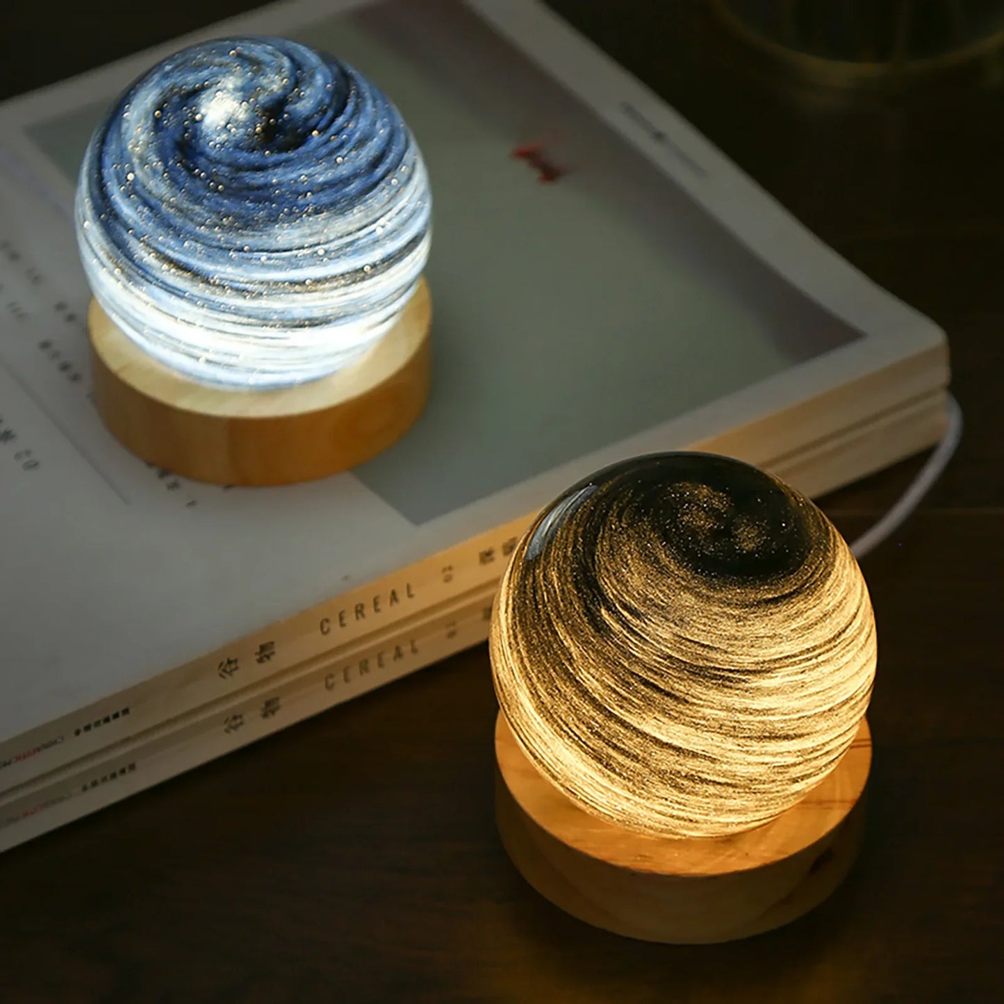 3D Planet Crystal Ball LED Night Light Moon