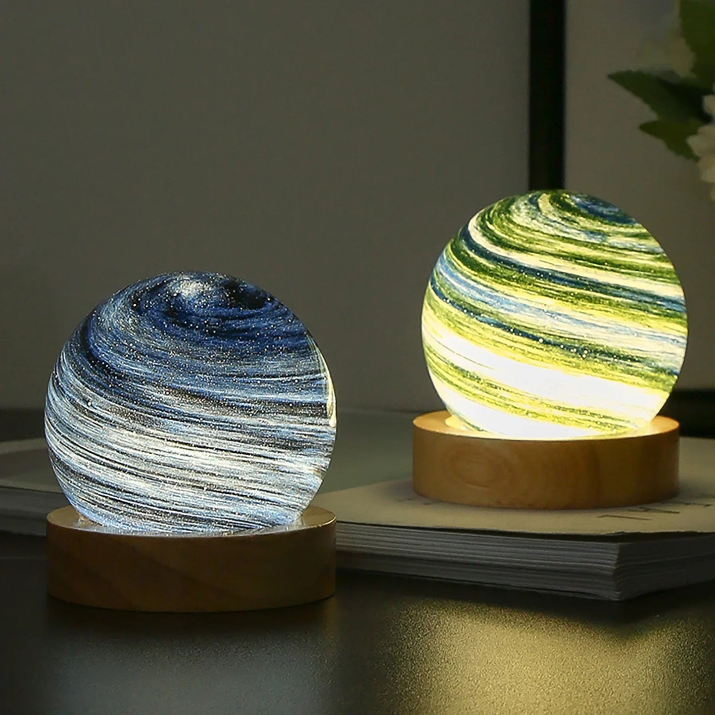 3D Planet Crystal Ball LED Night Light Moon