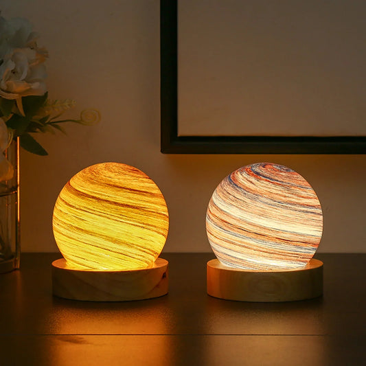 3D Planet Crystal Ball LED Night Light Moon